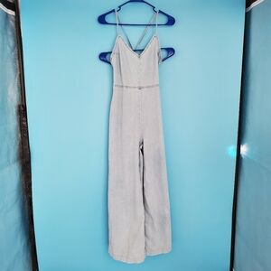 MNG Size 4 Wide Leg Ankle Denim Jumpsuit